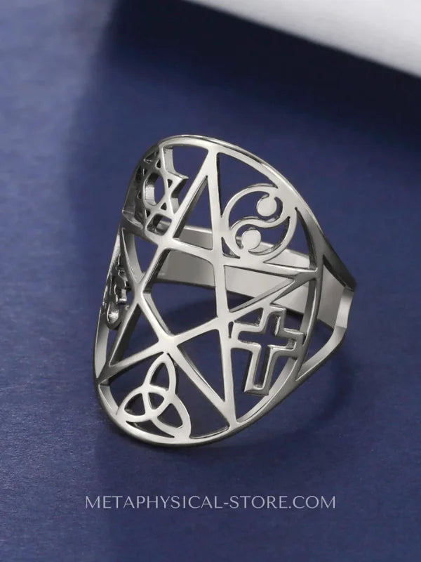 Silver Pentagram Ring