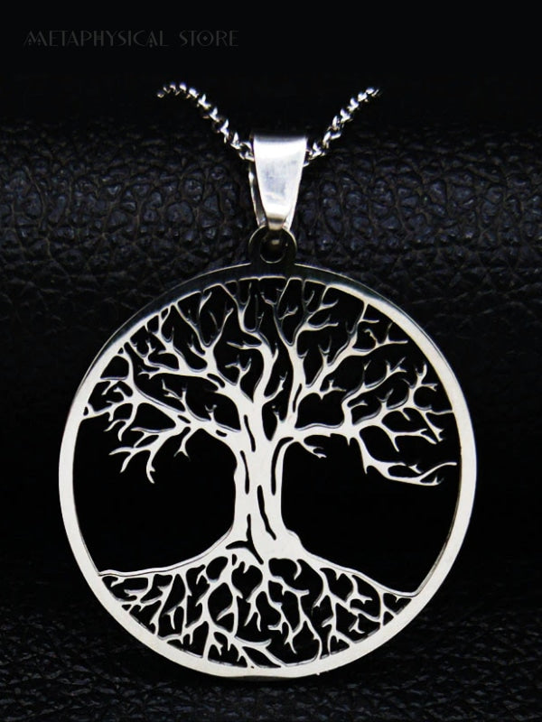 Silver tree of life necklace