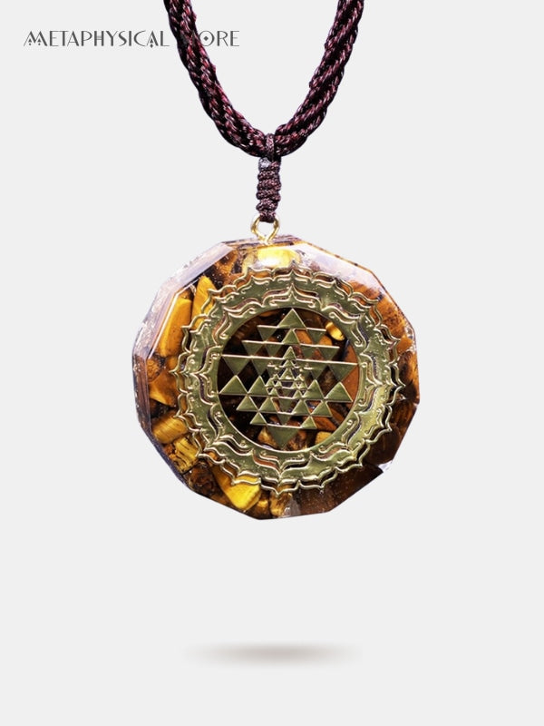 Sri Yantra crystal necklace