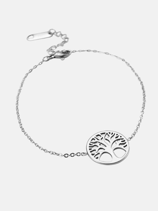 Stainless steel tree of life bracelet