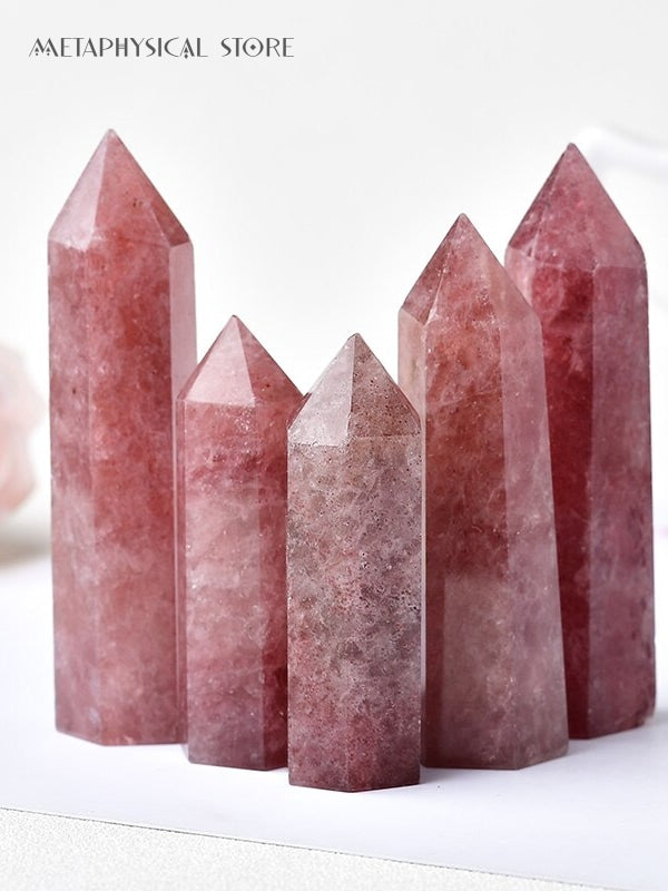 Strawberry quartz tower