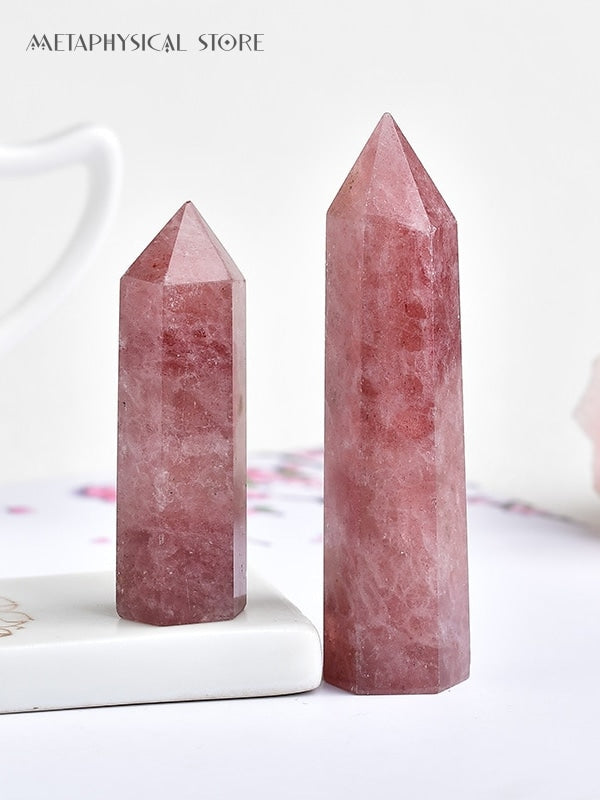 Strawberry quartz tower