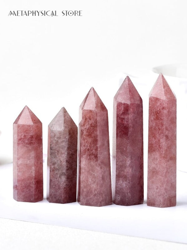 Strawberry quartz tower