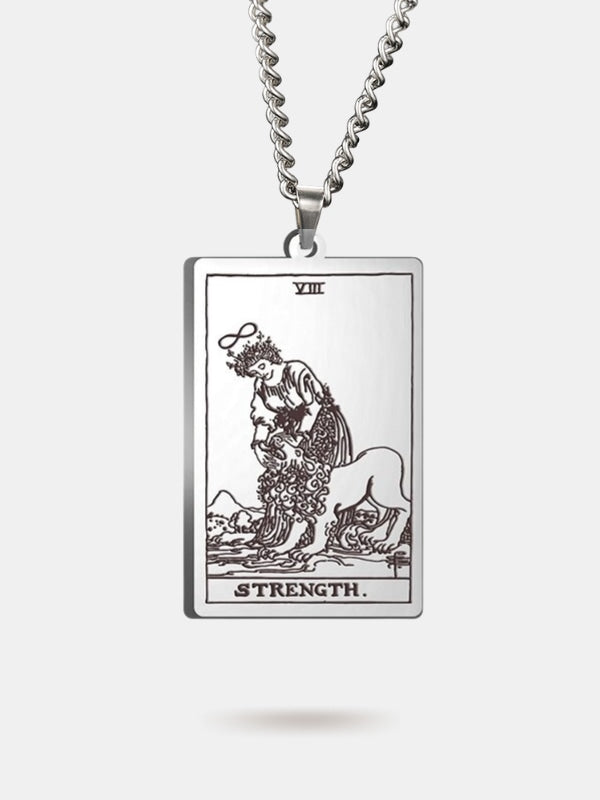 Strength Tarot card necklace