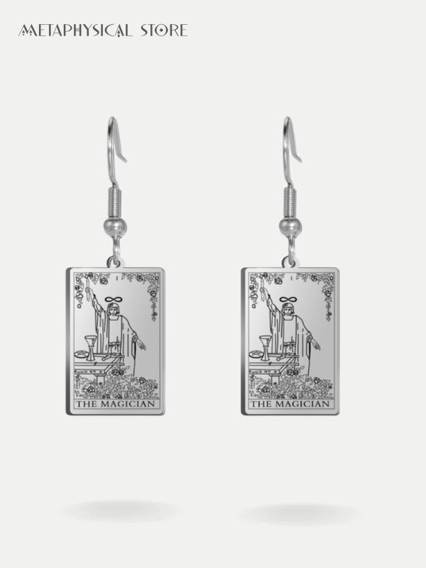 Tarot card earrings