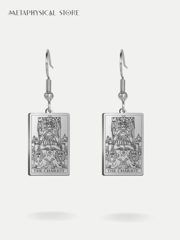 Tarot card earrings