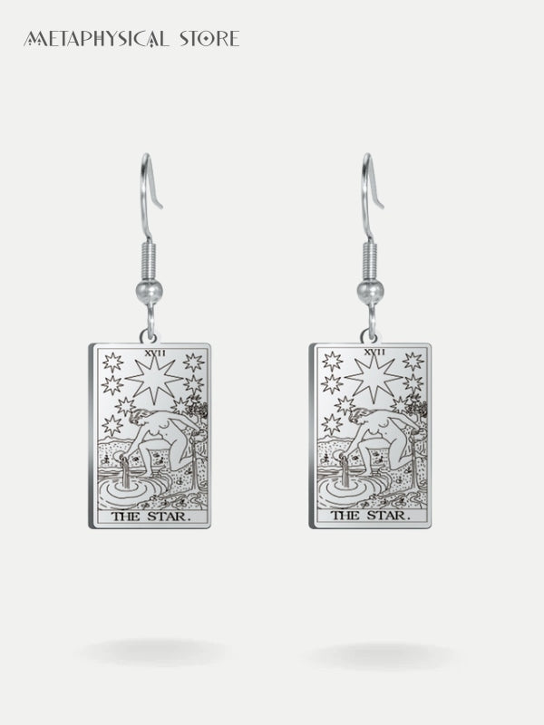 Tarot card earrings