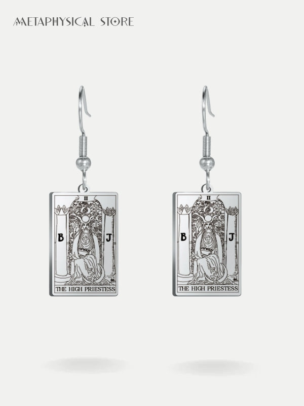 Tarot card earrings