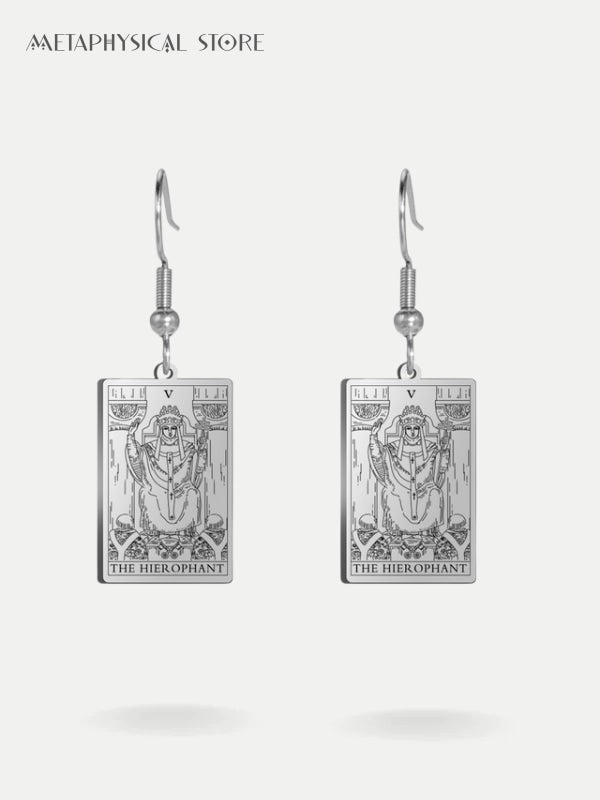 Tarot card earrings