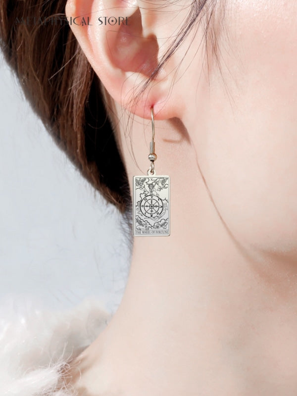 Tarot card earrings