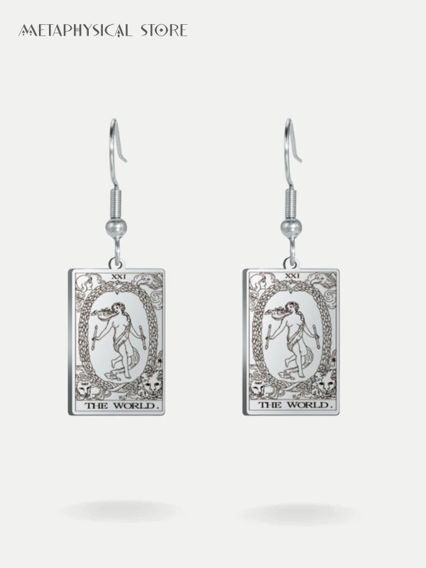 Tarot card earrings