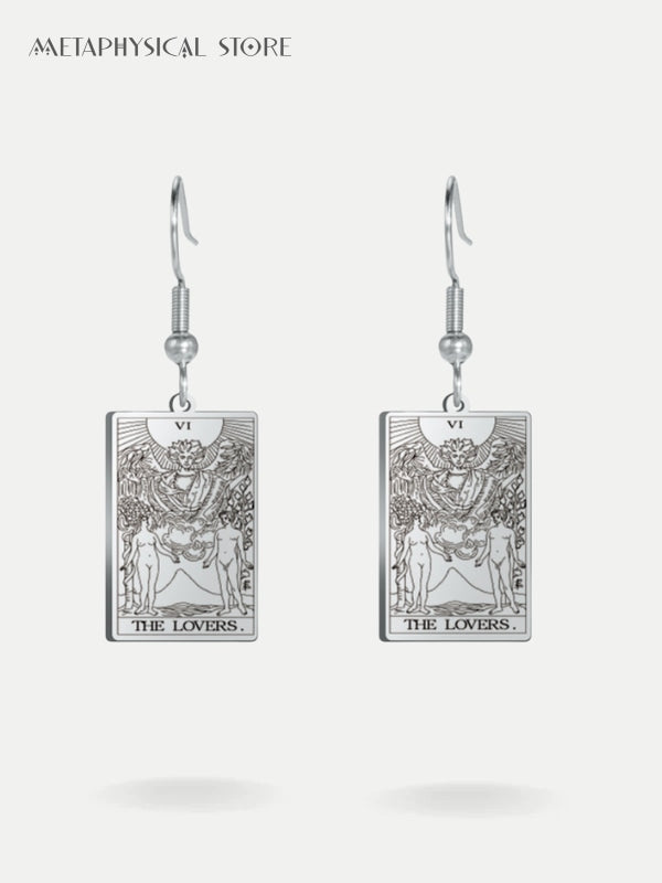 Tarot card earrings