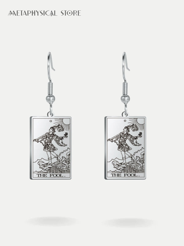 Tarot card earrings