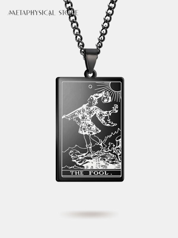 The Fool card necklace