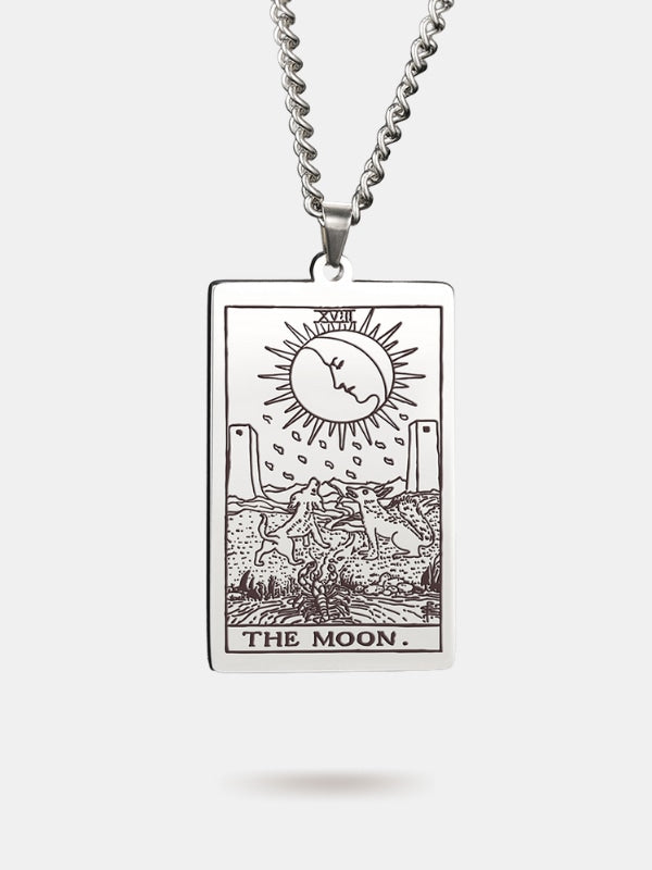 The moon Tarot card necklace