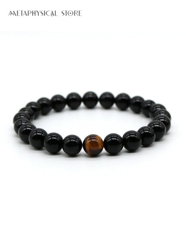 Tiger eye black onyx bracelet