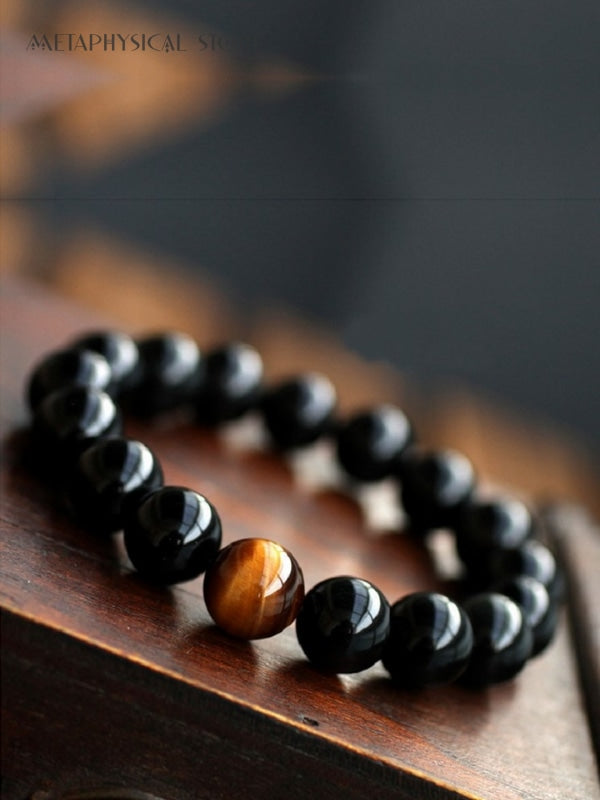 Tiger eye black onyx bracelet