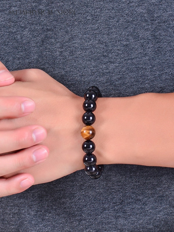 Tiger eye black onyx bracelet