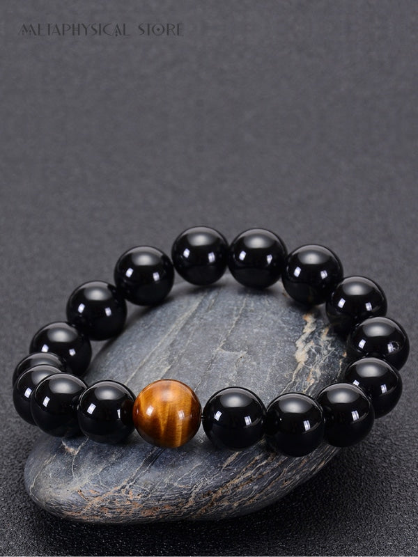 Tiger eye black onyx bracelet