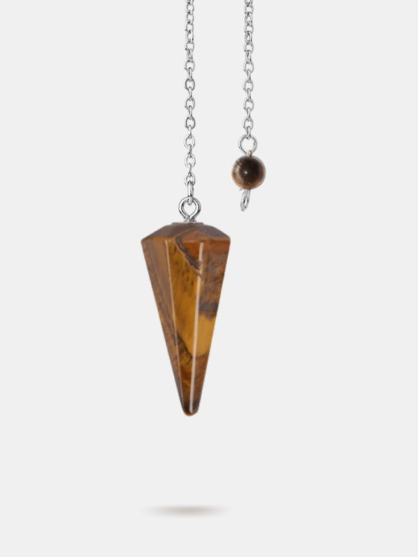 Tiger eye stone pendulum