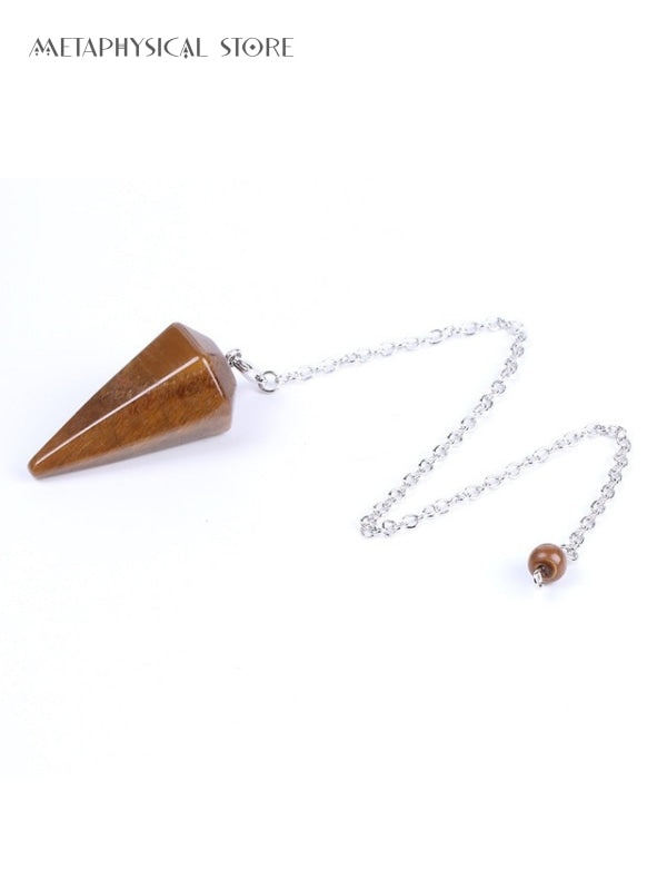 Tiger eye stone pendulum