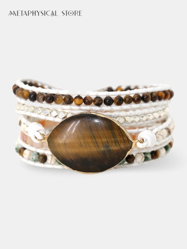 Tiger eye wrap bracelet