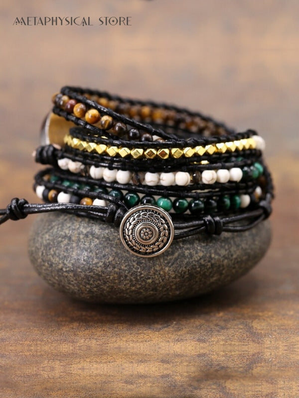 Tiger eye wrap bracelet