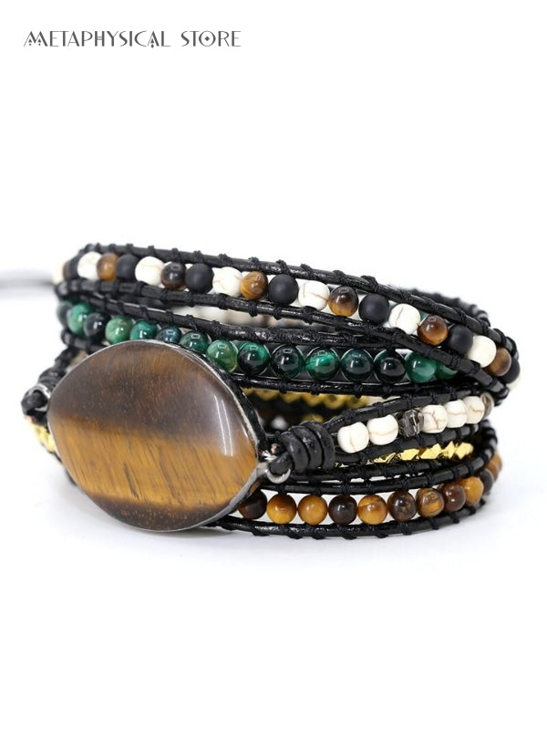 Tiger eye wrap bracelet