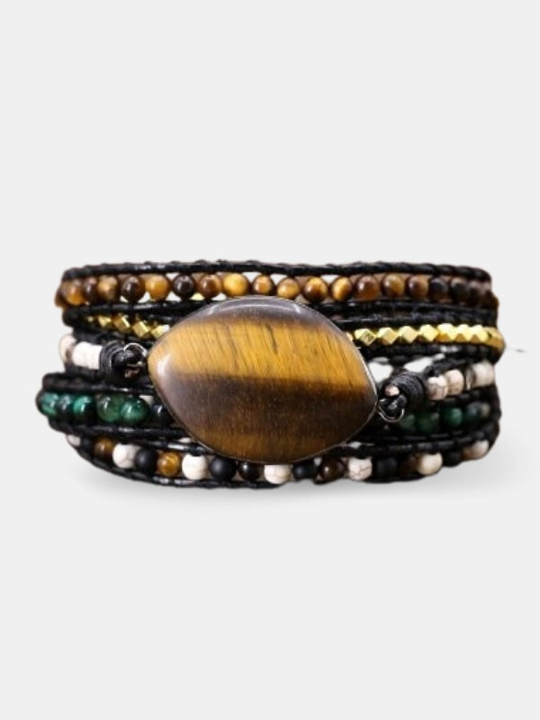 Tiger eye wrap bracelet