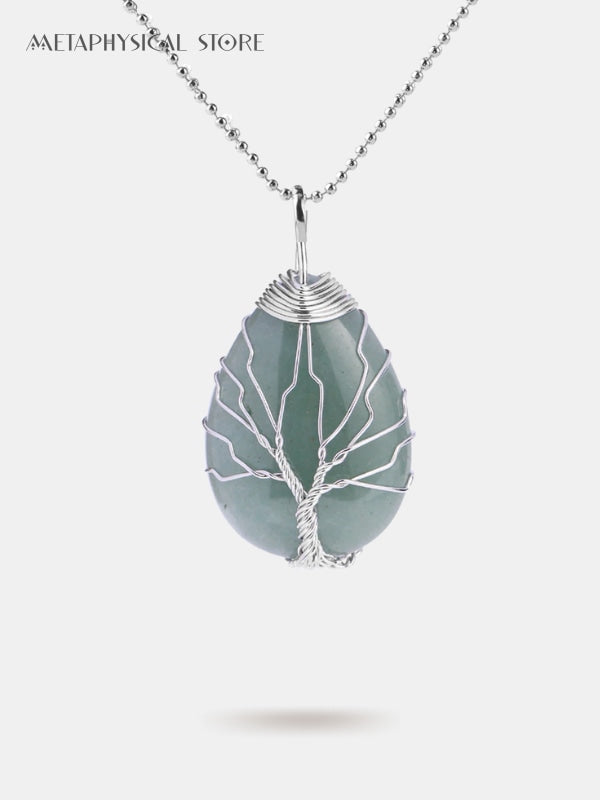 Tree of life crystal necklace