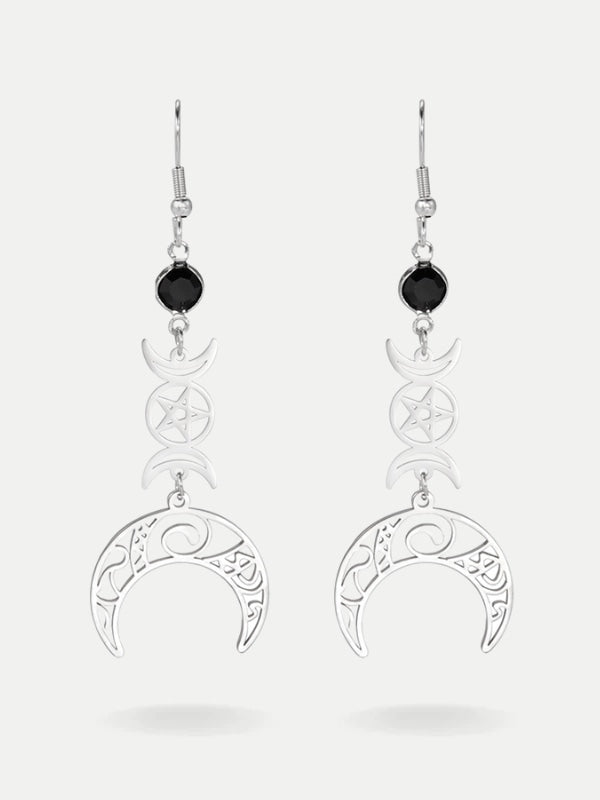 Triple moon earrings