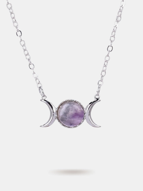 Triple moon goddess necklace