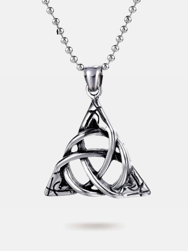 Triquetra trinity knot necklace