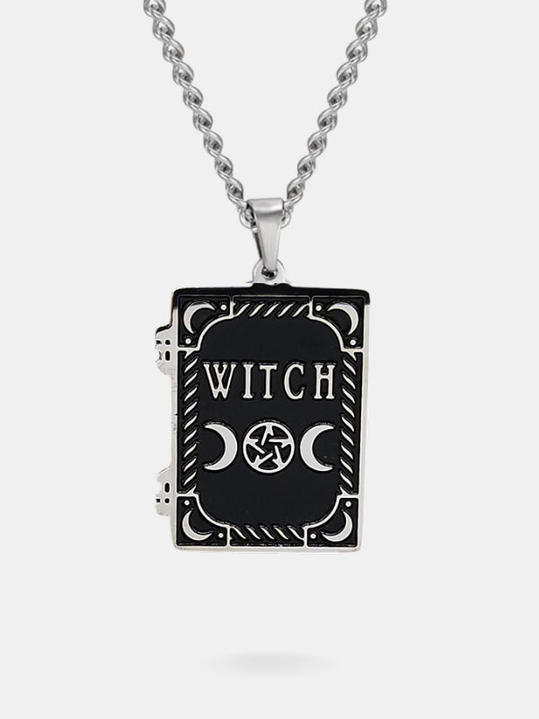 Witch grimoire necklace