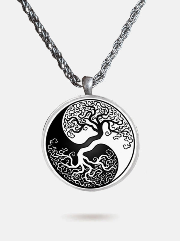 Yin Yang tree of life necklace