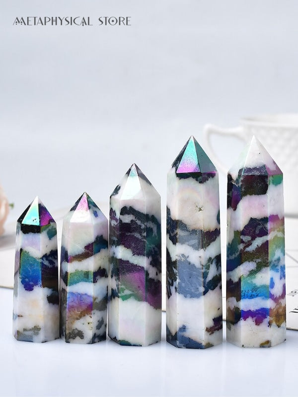 Zebra quartz tower