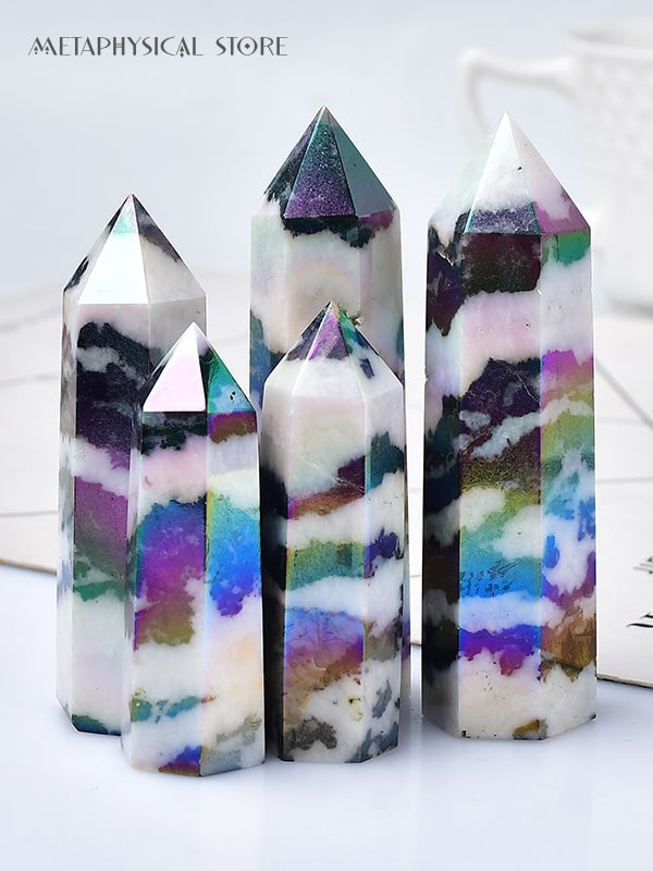 Zebra quartz tower