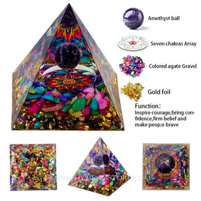 EMF Protection Orgone Pyramid - Agate