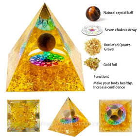 EMF Protection Orgone Pyramid - Citrine