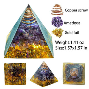 EMF Protection Orgone Pyramid - Dream amethyst