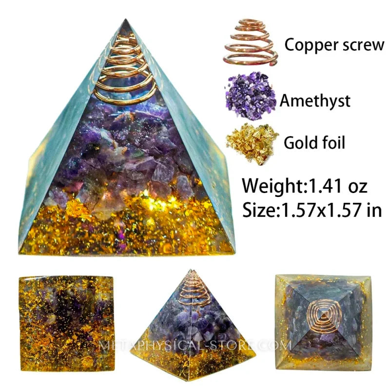 EMF Protection Orgone Pyramid - Dream amethyst