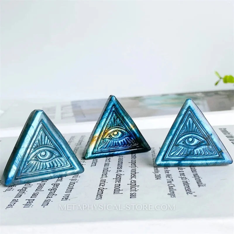 Evil Eye Triangle - Labradorite