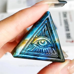 Evil Eye Triangle - Labradorite