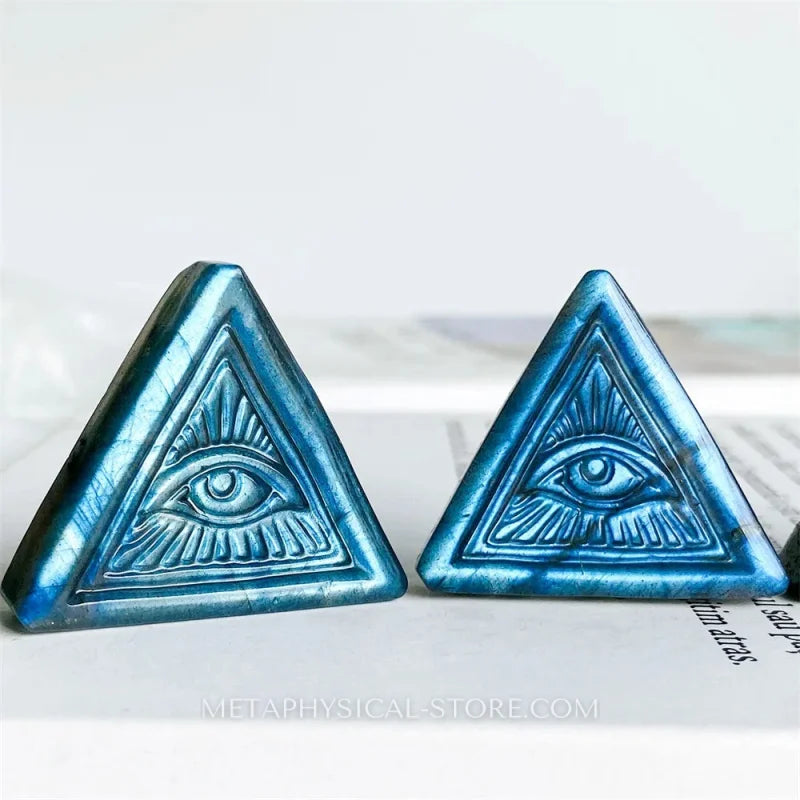 Evil Eye Triangle - Labradorite