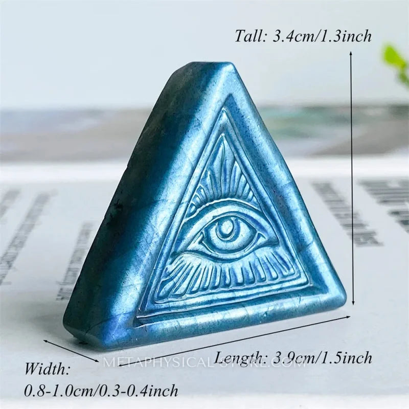 Evil Eye Triangle - Labradorite