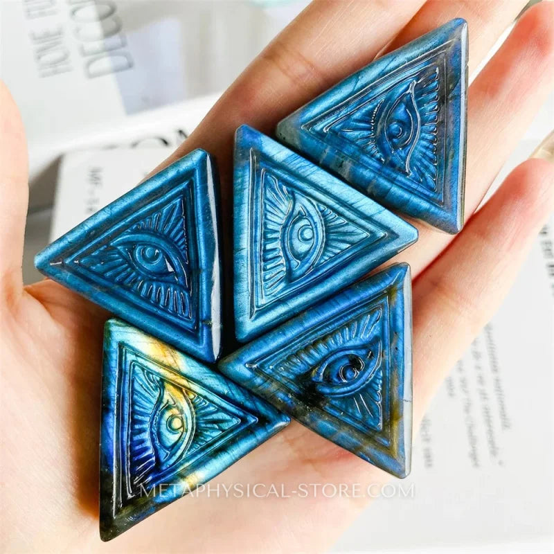 Evil Eye Triangle - Labradorite