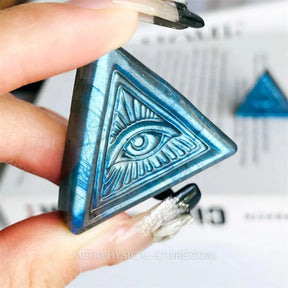 Evil Eye Triangle - Labradorite