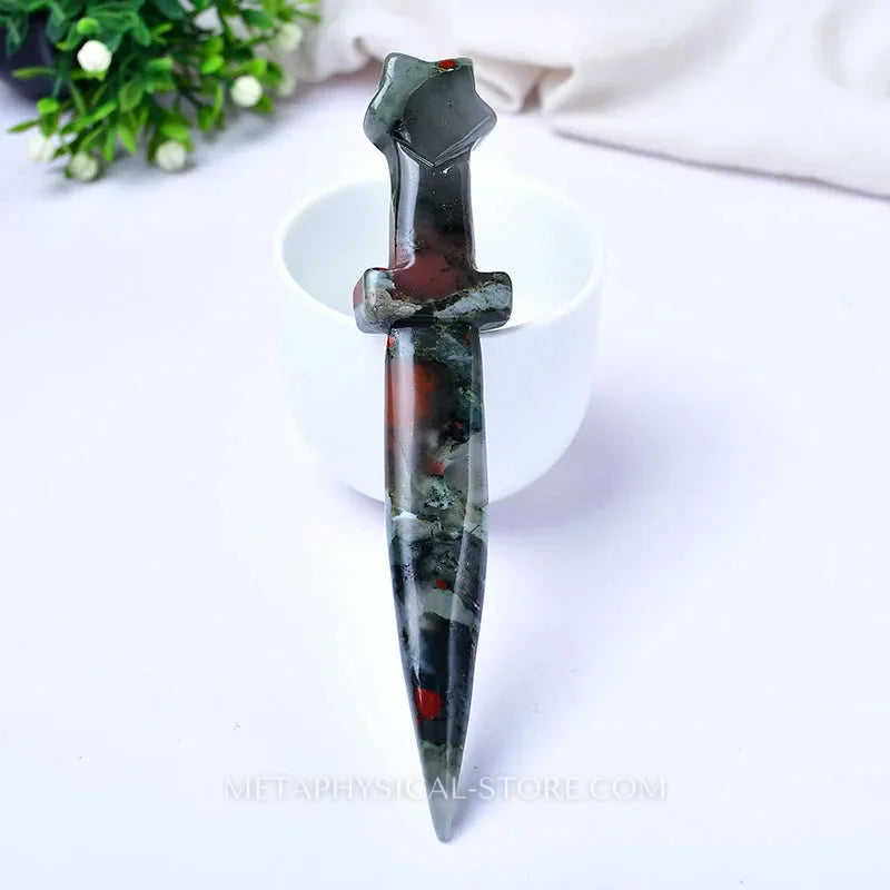 Gemstone Knife - Bloodstone