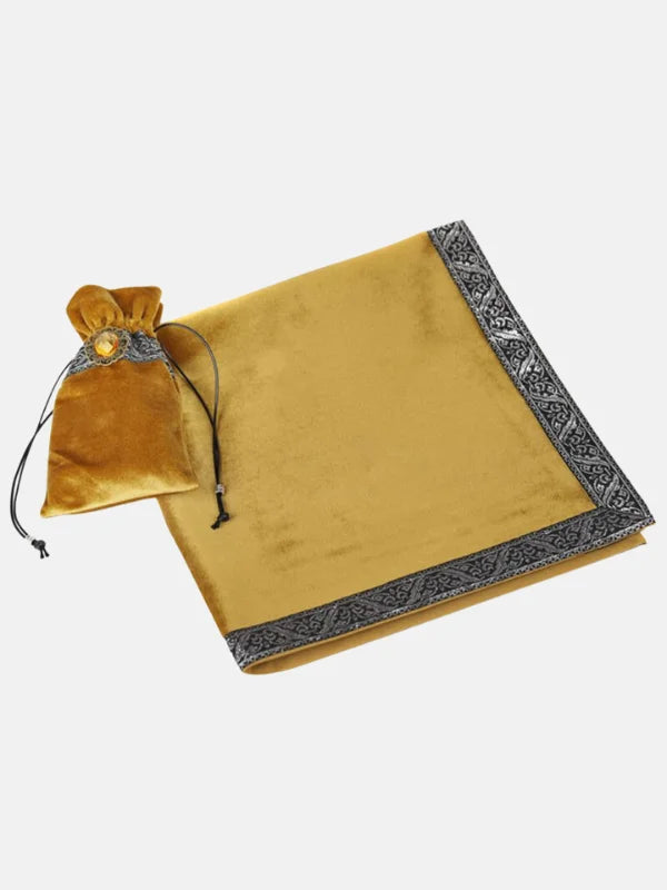 Gold tarot card bag