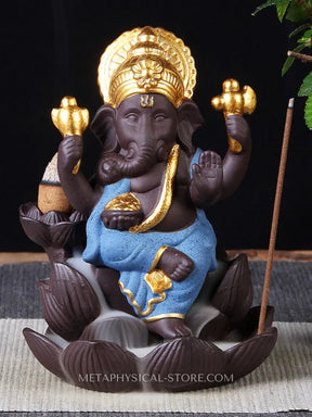 Lord Ganesh incense burner - Blue